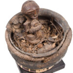 Divination Bowl - Wood, Terracotta - Songye - Congo