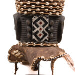 Royal Mask - Beads, Cauri, Wood - Bwoom - Kuba - DR Congo