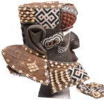Royal Mask - Beads, Cauri, Wood - Bwoom - Kuba - DR Congo