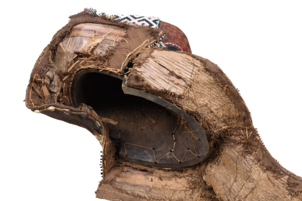 Royal Mask - Beads, Cauri, Wood - Bwoom - Kuba - DR Congo