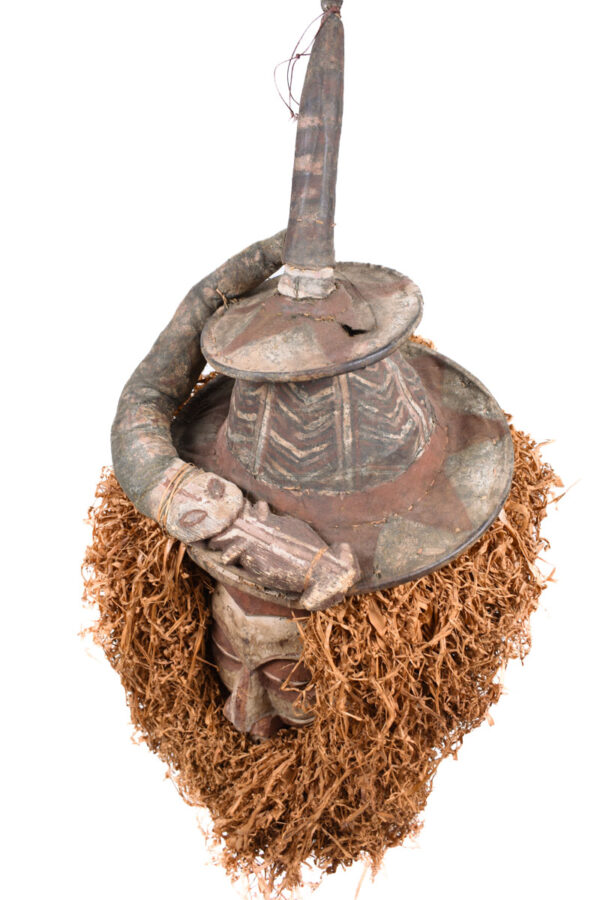 Initiation mask - Textile, Wood - Yaka - Congo
