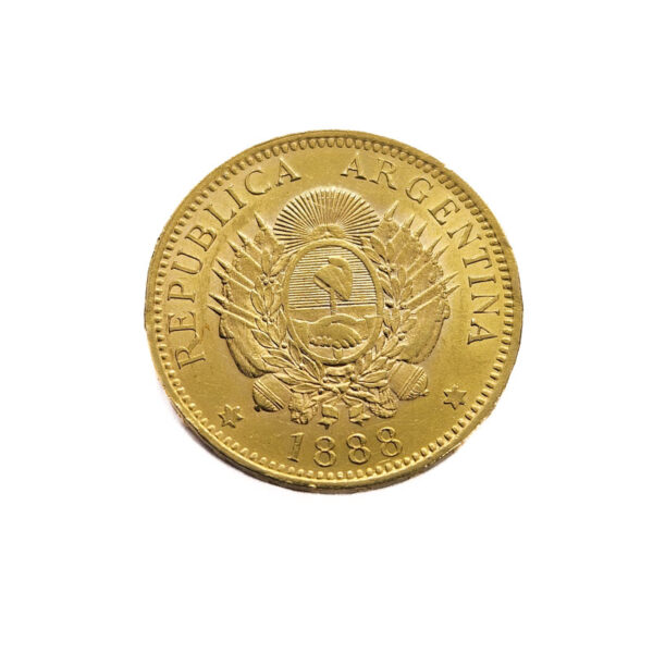 Argentina 5 Pesos 1888 Liberty Head