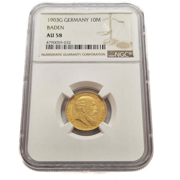 Germany, Baden 10 Mark 1903-G Friedrich I