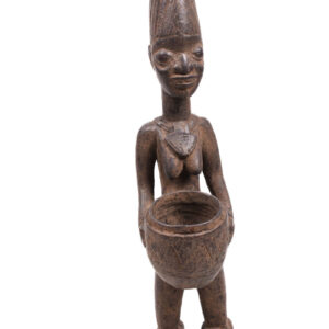 Divination bowl figure - Wood - Yoruba - Nigeria