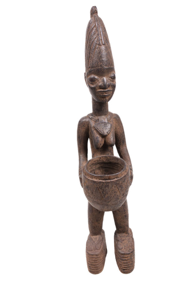 Divination bowl figure - Wood - Yoruba - Nigeria