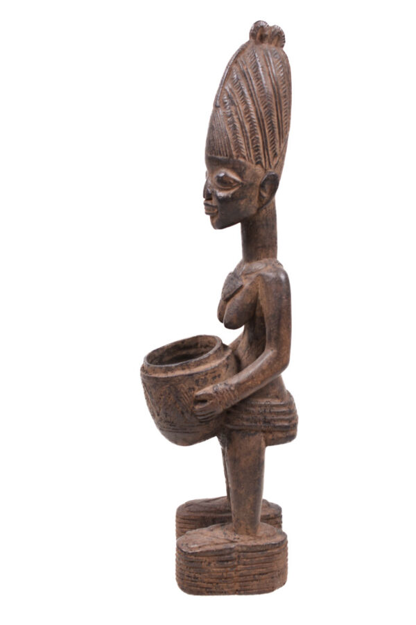 Divination bowl figure - Wood - Yoruba - Nigeria
