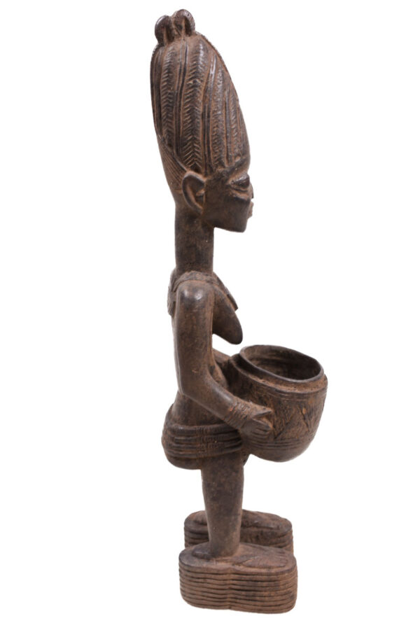 Divination bowl figure - Wood - Yoruba - Nigeria