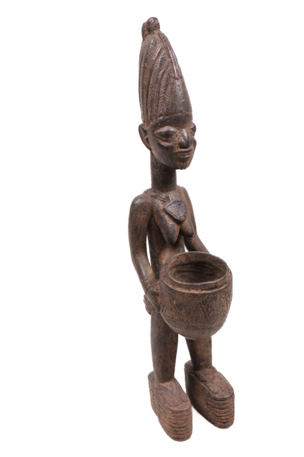 Divination bowl figure - Wood - Yoruba - Nigeria