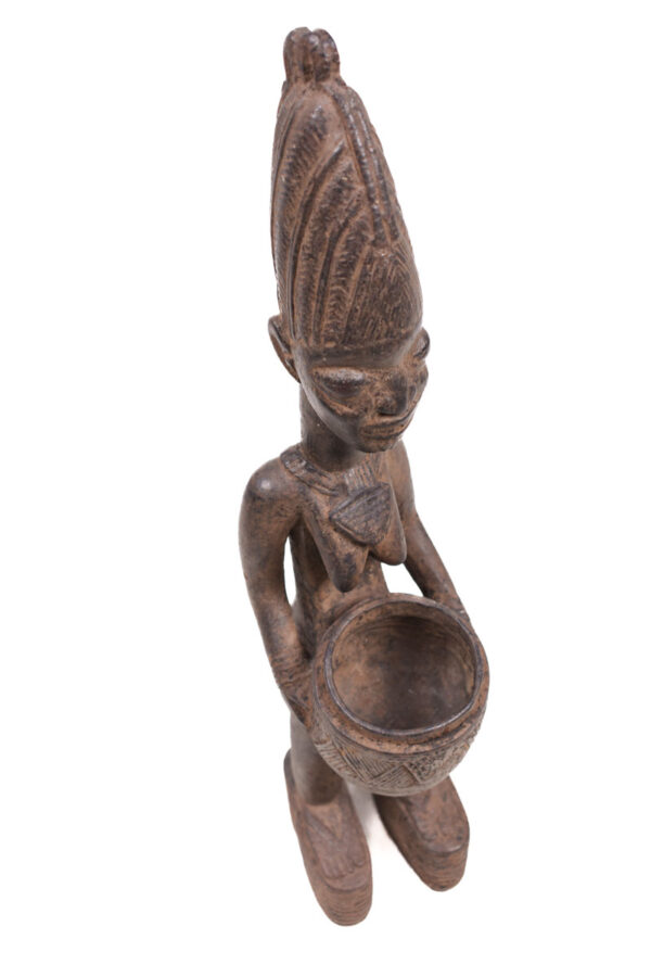 Divination bowl figure - Wood - Yoruba - Nigeria