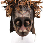 Mask - Feathers, Wood, Fabric - Ngeende Pwoom Itok - Kuba - Congo DRC