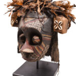 Mask - Feathers, Wood, Fabric - Ngeende Pwoom Itok - Kuba - Congo DRC