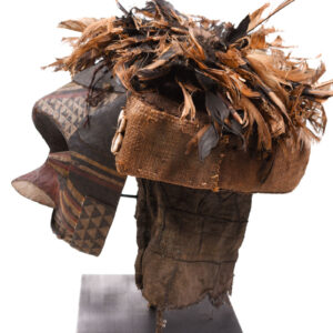 Mask - Feathers, Wood, Fabric - Ngeende Pwoom Itok - Kuba - Congo DRC