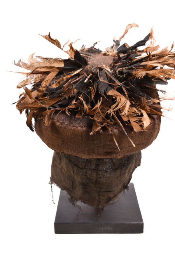 Mask - Feathers, Wood, Fabric - Ngeende Pwoom Itok - Kuba - Congo DRC