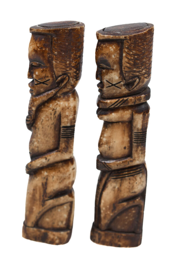 Ancestor Couple - Bone - Lega - DR Congo