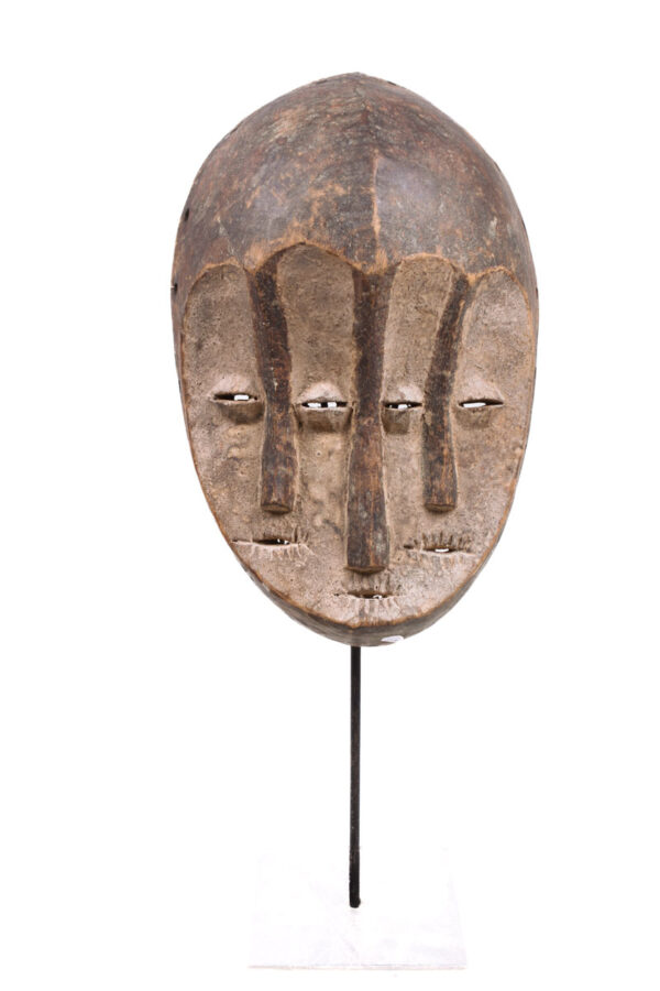 Triple face mask - Lengola - Wood - Congo