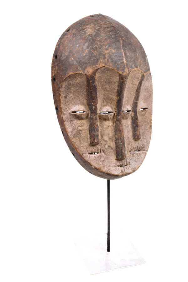 Triple face mask - Lengola - Wood - Congo