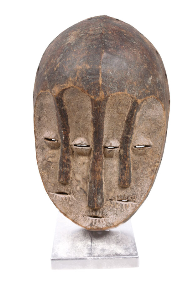 Triple face mask - Lengola - Wood - Congo