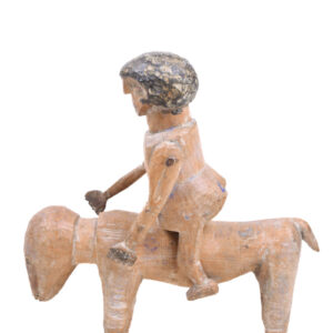 Horse + Rider Figure - Wood - Adan Ewe - Togo