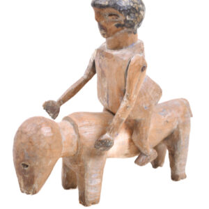 Horse + Rider Figure - Wood - Adan Ewe - Togo