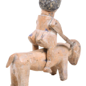 Horse + Rider Figure - Wood - Adan Ewe - Togo