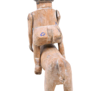 Horse + Rider Figure - Wood - Adan Ewe - Togo