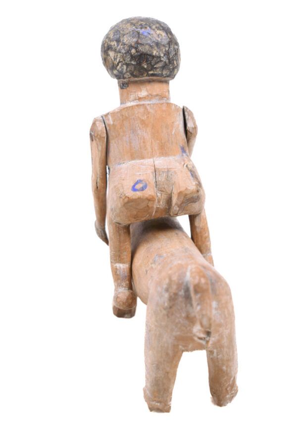 Horse + Rider Figure - Wood - Adan Ewe - Togo