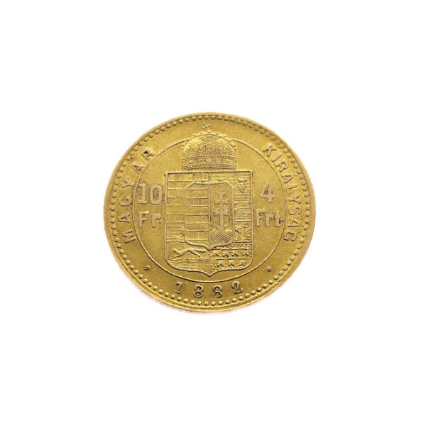 Hungary 10 Francs / 4 Forint 1882 Franz Joseph I