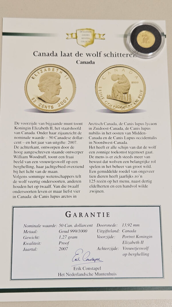 Canada 50 Cents 2007 The wolf - Elizabeth II