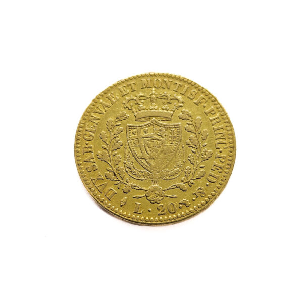 Italy, Sardinia 20 Lire 1825 Carlo Felice
