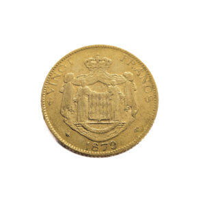 Monaco 20 Francs 1879 Charles III