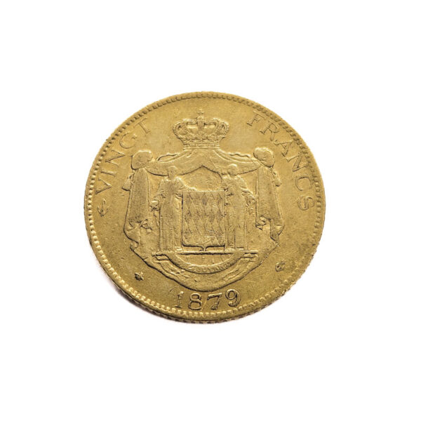 Monaco 20 Francs 1879 Charles III