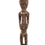 Ancestor figure - Baule - Wood - Ivory Coast This African mask of the Songola combines various stylistic indicators of the neighboring tribes,