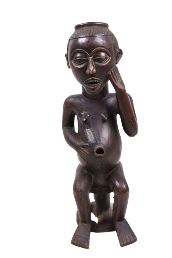 Anthropomorphic Cup Figure - Wood - Kuba - Congo
