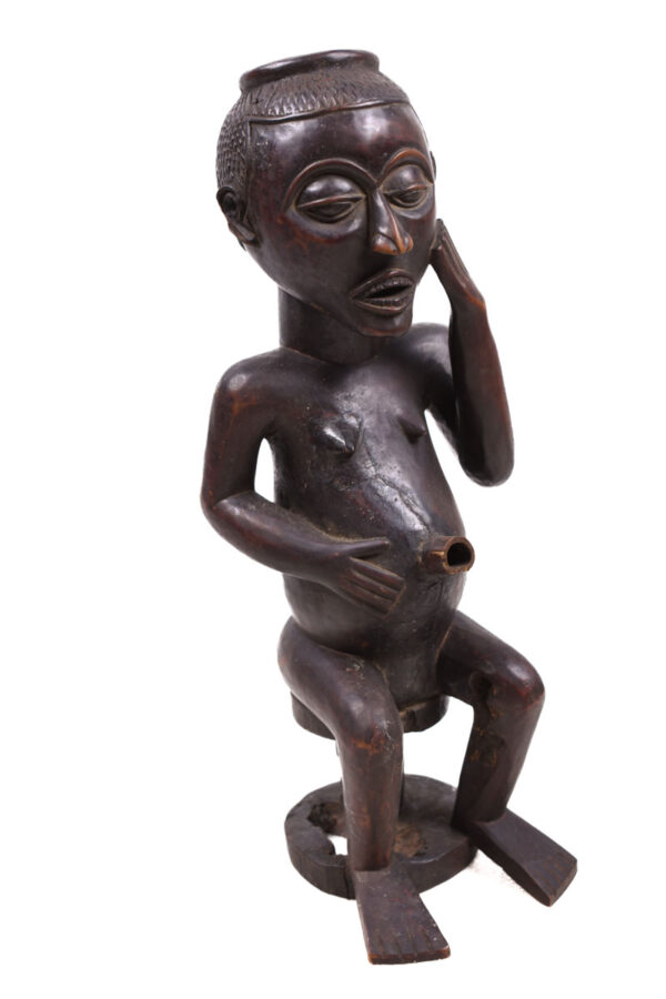 Anthropomorphic Cup Figure - Wood - Kuba - Congo