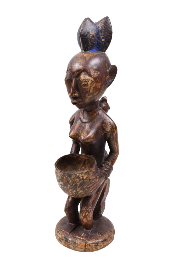 Divination bowl figure - Wood - Yoruba - Nigeria