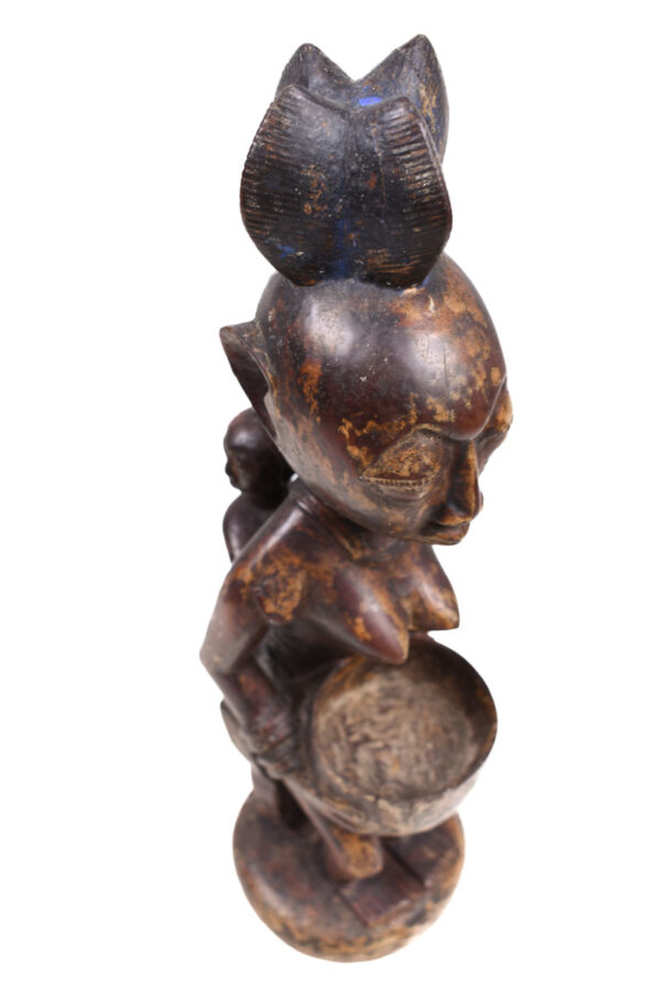 Divination bowl figure - Wood - Yoruba - Nigeria