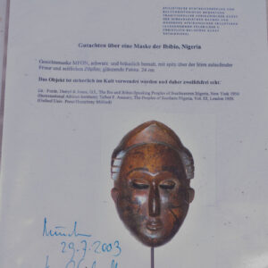 Mask - Wood - Ibibio - Nigeria - Schädler certificate