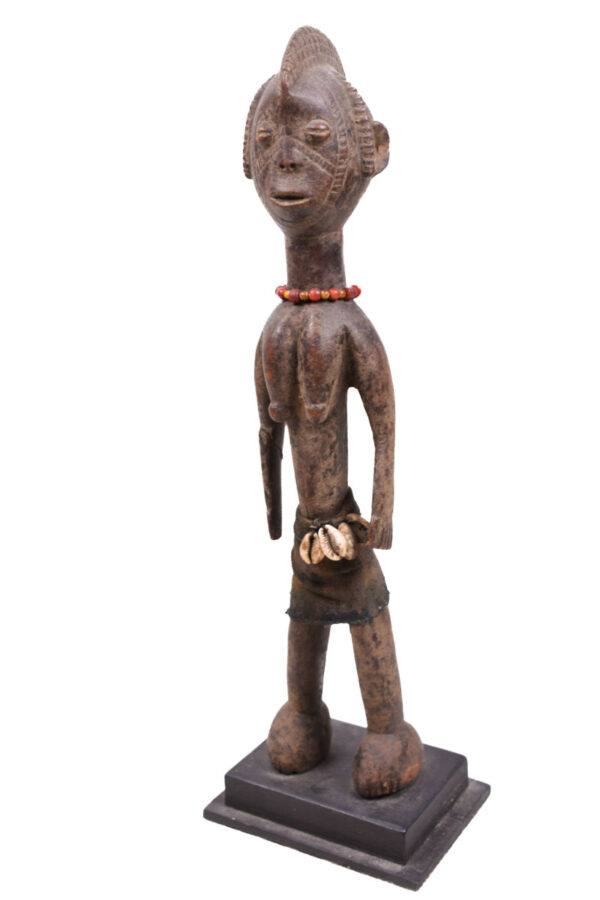 Ancestor Figure - Wood, Beads, Cauri shells - Mossi - Burkina Faso