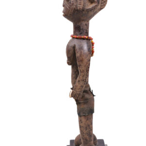 Ancestor Figure - Wood, Beads, Cauri shells - Mossi - Burkina Faso