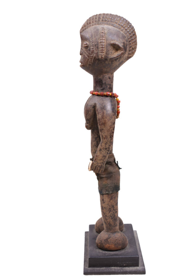 Ancestor Figure - Wood, Beads, Cauri shells - Mossi - Burkina Faso