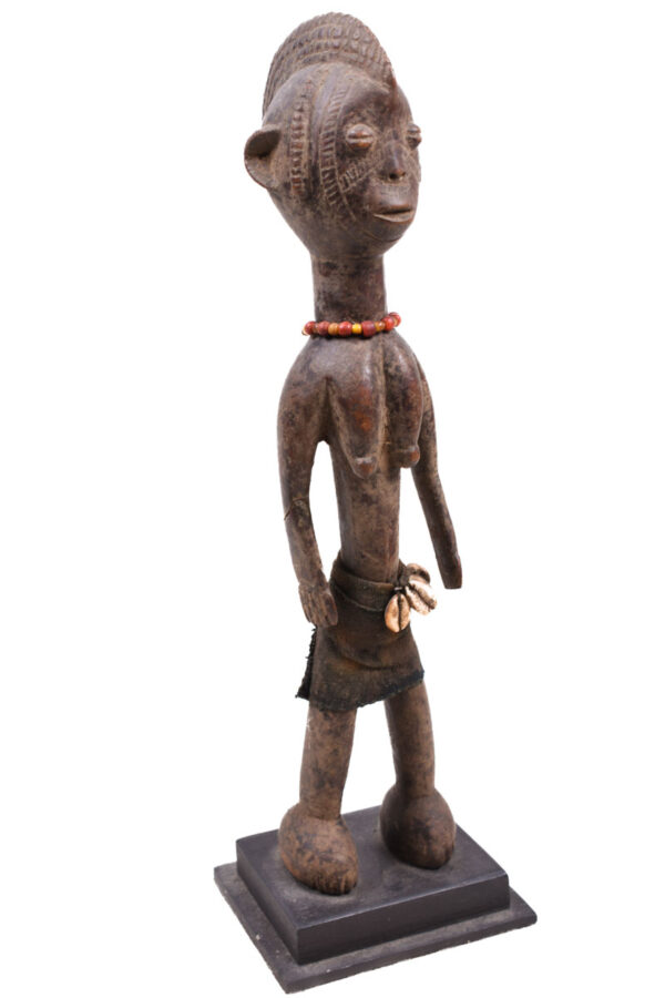 Ancestor Figure - Wood, Beads, Cauri shells - Mossi - Burkina Faso