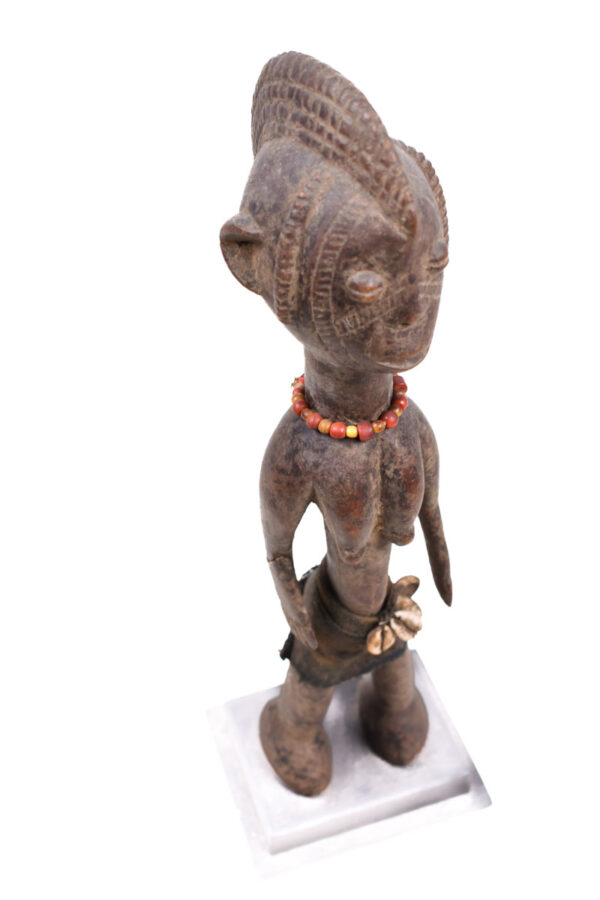 Ancestor Figure - Wood, Beads, Cauri shells - Mossi - Burkina Faso