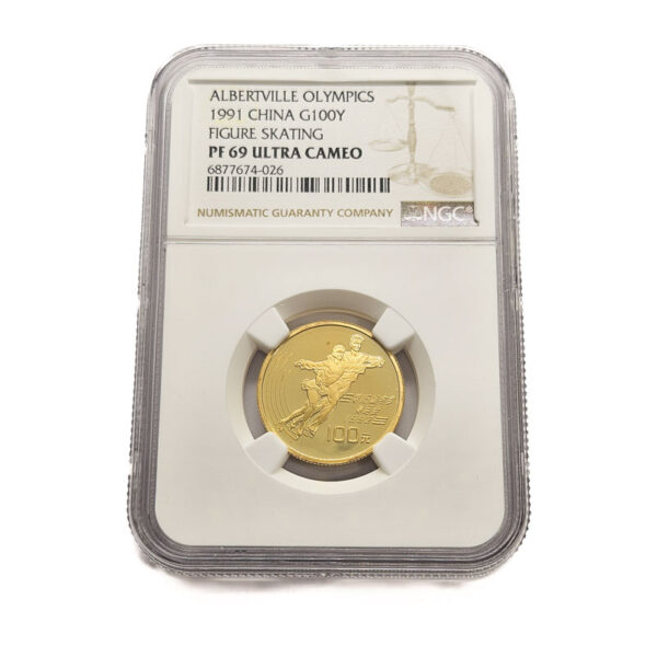 CHINA 100 Yuan 1991 Figure Skating - NGC
