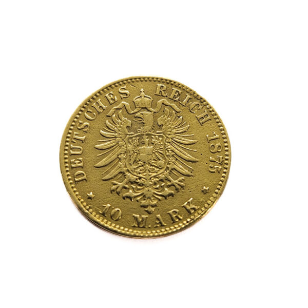 Germany, Hessen-Darmstadt 10 Mark 1875-H Louis III