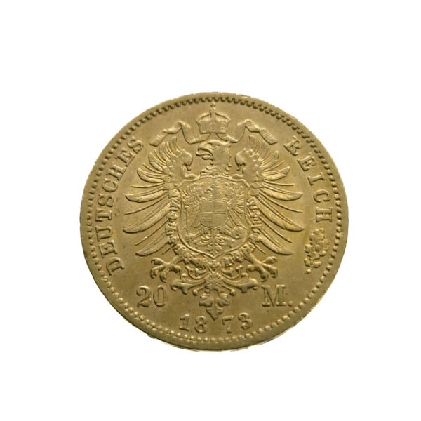 Germany, Prussia 20 Mark 1873-C Wilhelm I