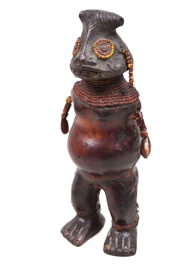Fertility Doll - Terracotta, Beads, Leather - Chiki chiki - Cameroon