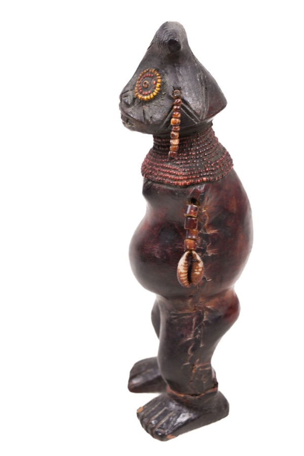 Fertility Doll - Terracotta, Beads, Leather - Chiki chiki - Cameroon