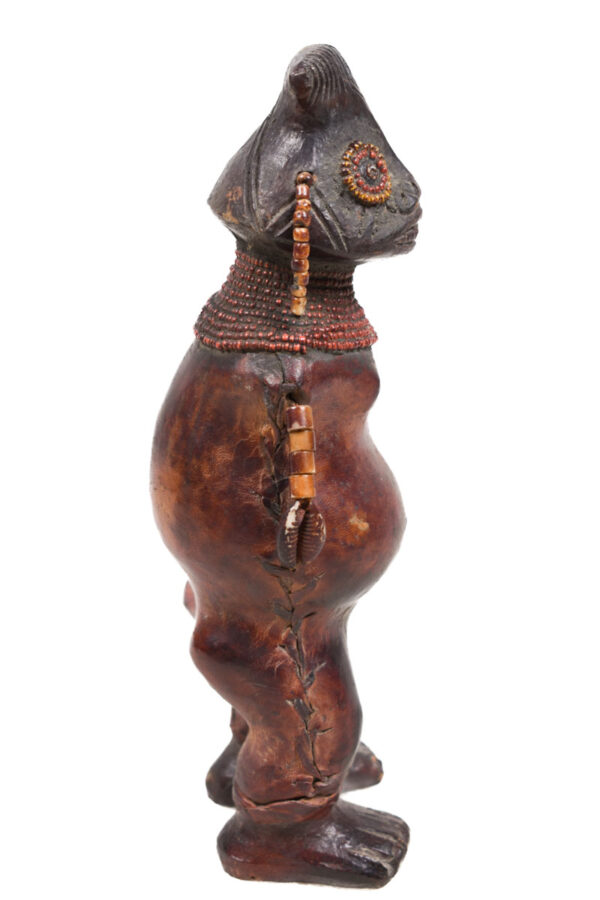 Fertility Doll - Terracotta, Beads, Leather - Chiki chiki - Cameroon