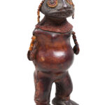 Fertility Doll - Terracotta, Beads, Leather - Chiki chiki - Cameroon