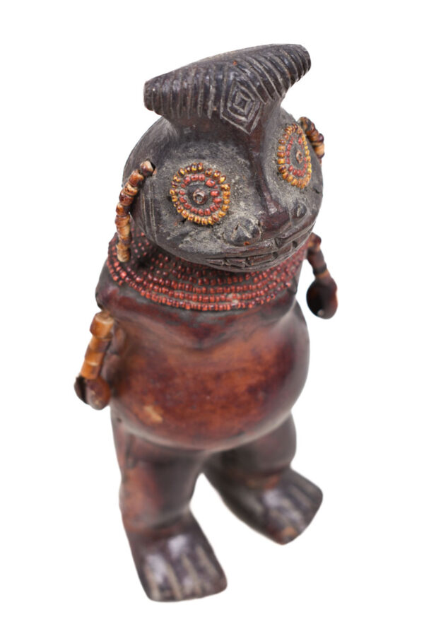 Fertility Doll - Terracotta, Beads, Leather - Chiki chiki - Cameroon